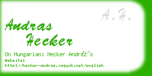 andras hecker business card